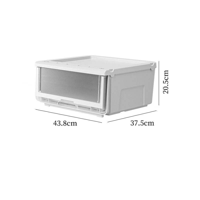 2412 Drawer storage box white clear