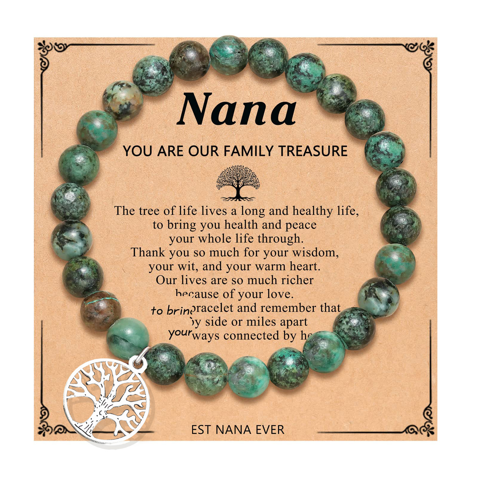 3 African Turquoise with card African Turquoise