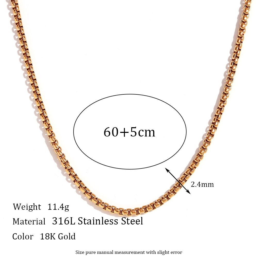 Gold necklace -60cm+5cm