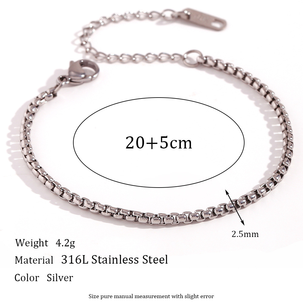 Steel anklet -20cm+5cm