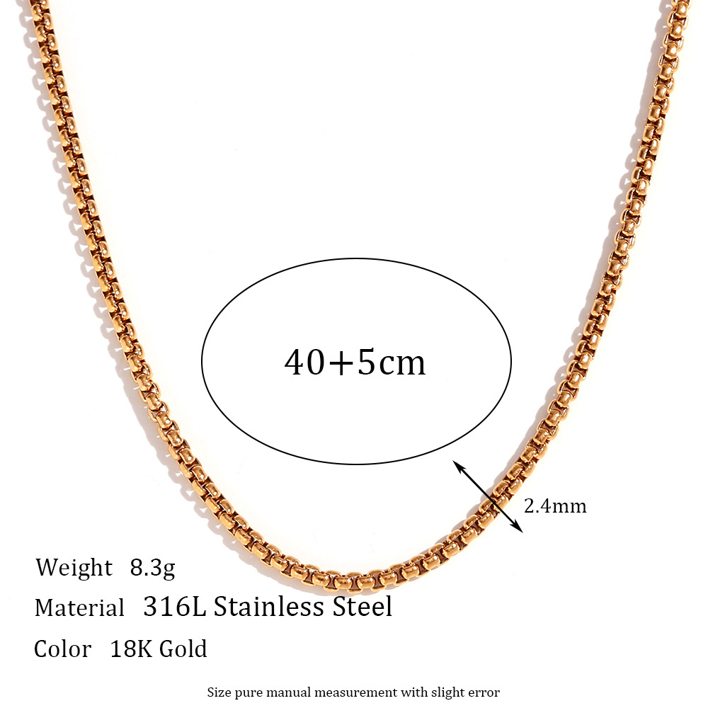 Gold necklace -40cm+5cm