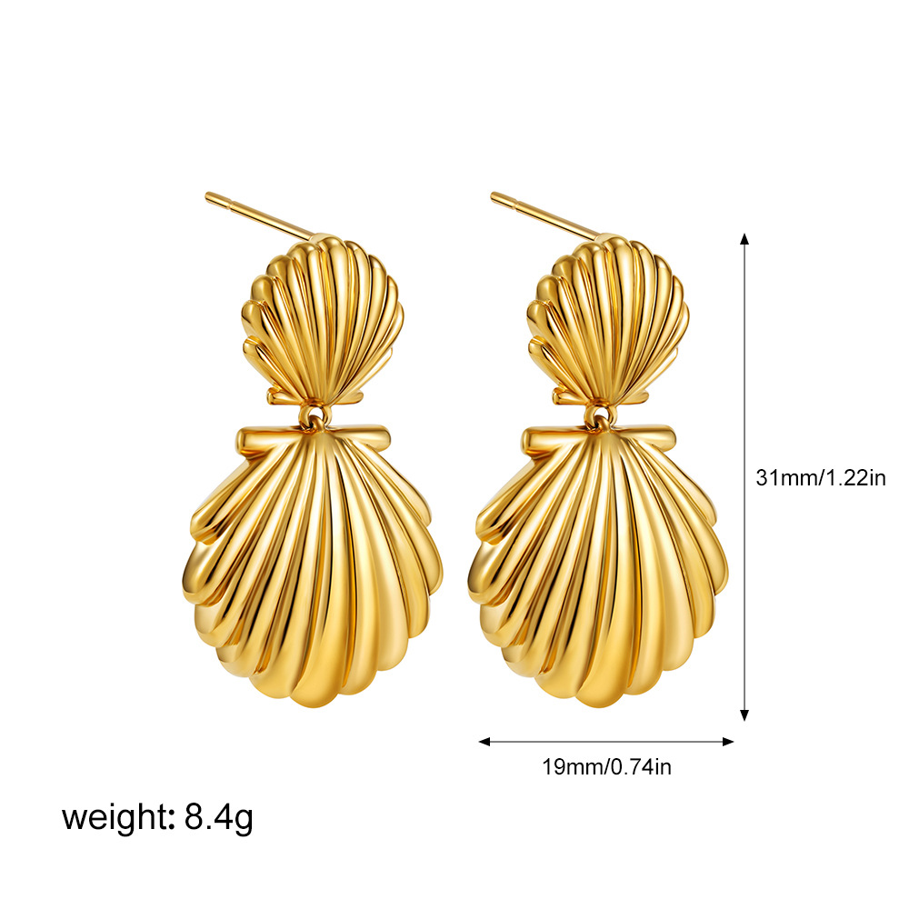 Double shell earrings