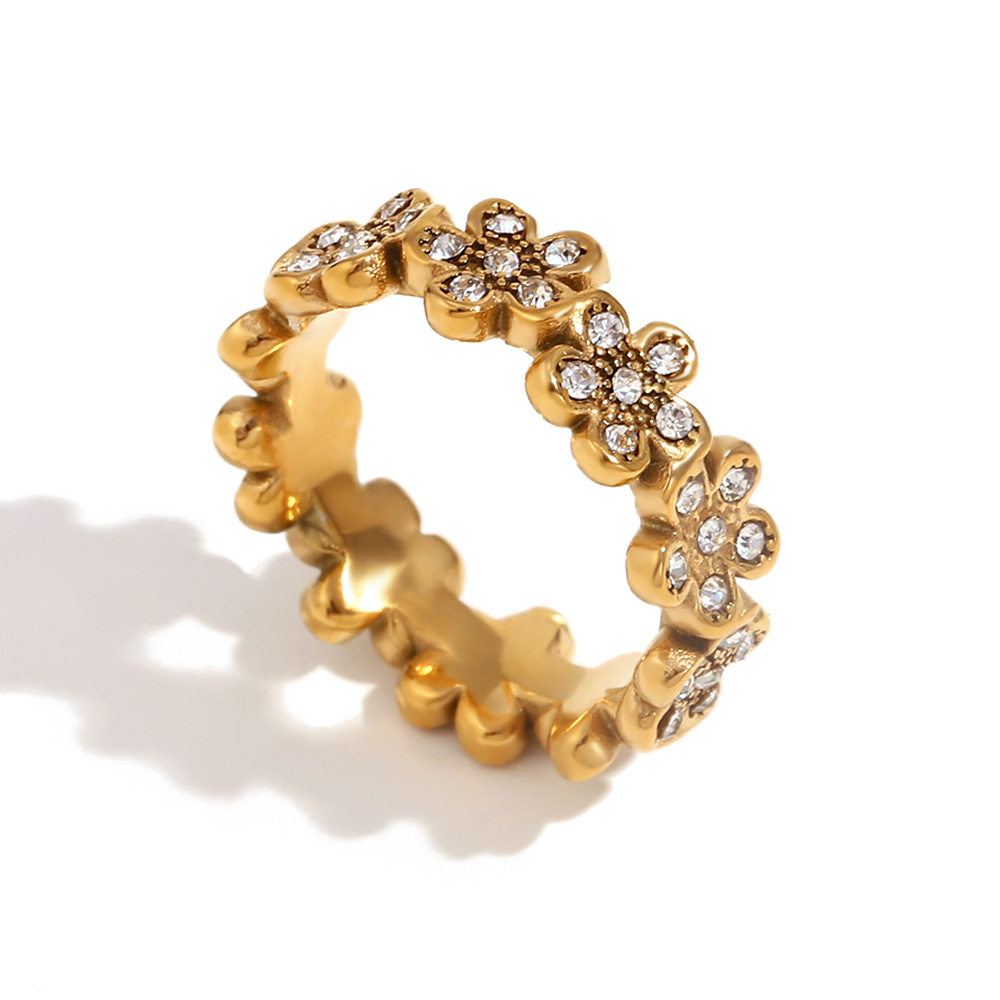 1:Little Daisy Ring - Gold - size 6