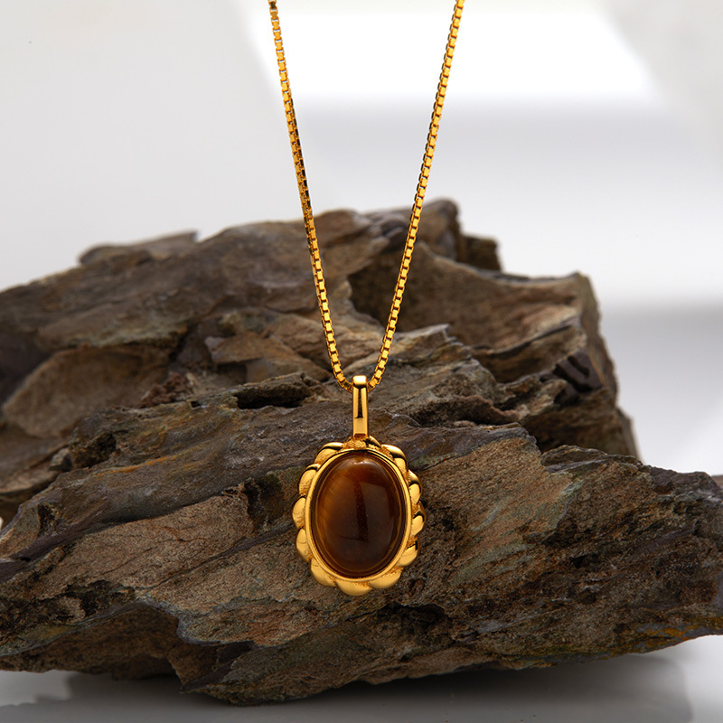 2:2 Tiger-eye necklace 45cm