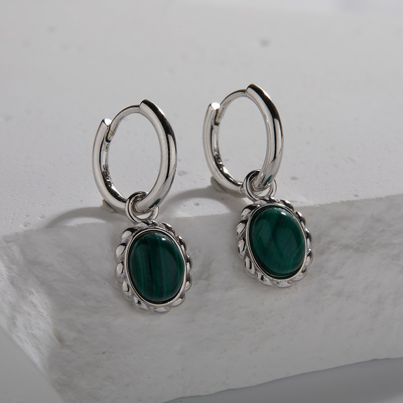 11:11 Malachite earring