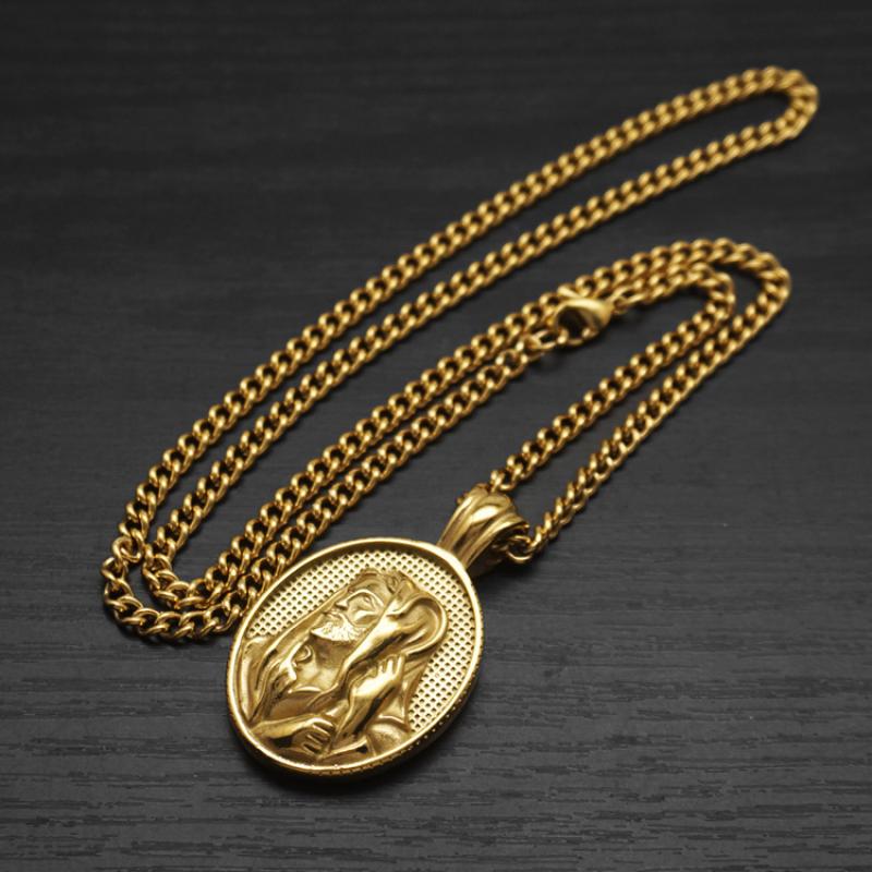 Gold with 55cm Cuban chain