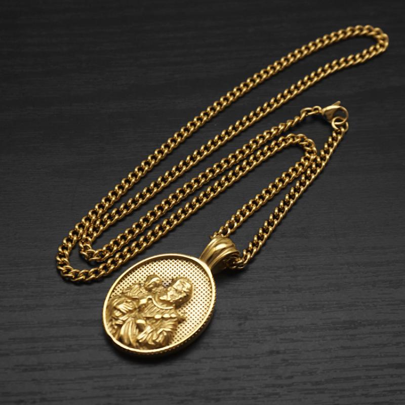 Gold with 55cm Cuban chain