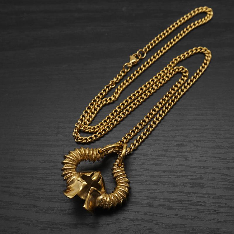 Gold with 55cm Cuban chain