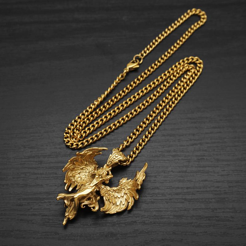 Gold with 55cm Cuban chain