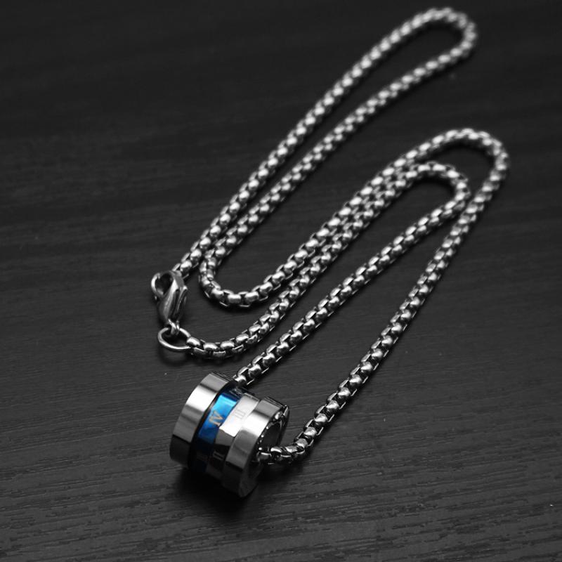 Blue trumpet with 60cm square pearl chain