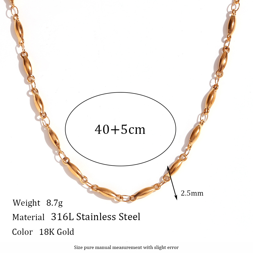 2.5mm handmade chain - Gold necklace -40cm+5cm