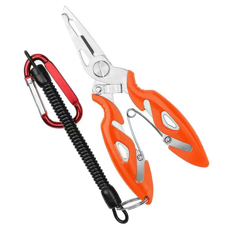 Small orange pliers - loose rope - cloth bag packing