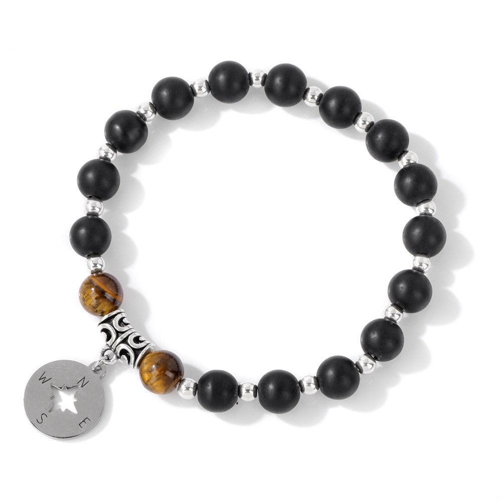 Black agate and yellow tiger eyes