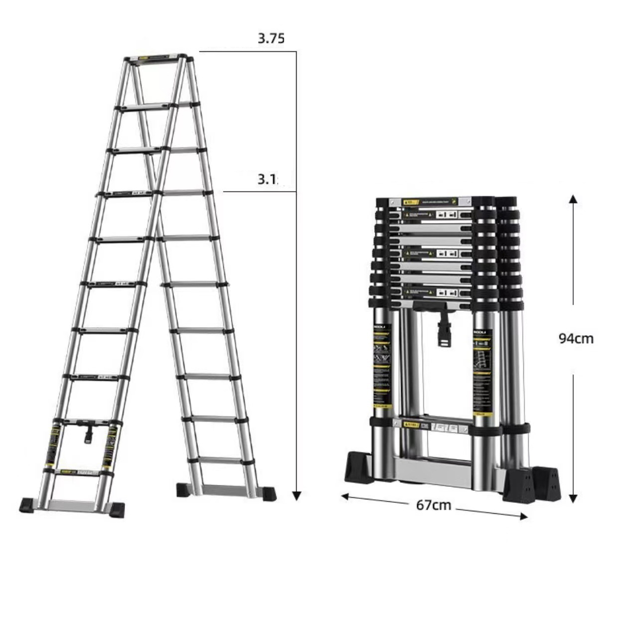 Thick and thick seamless steel pipe step ladder 3.9 and 3.9 meters