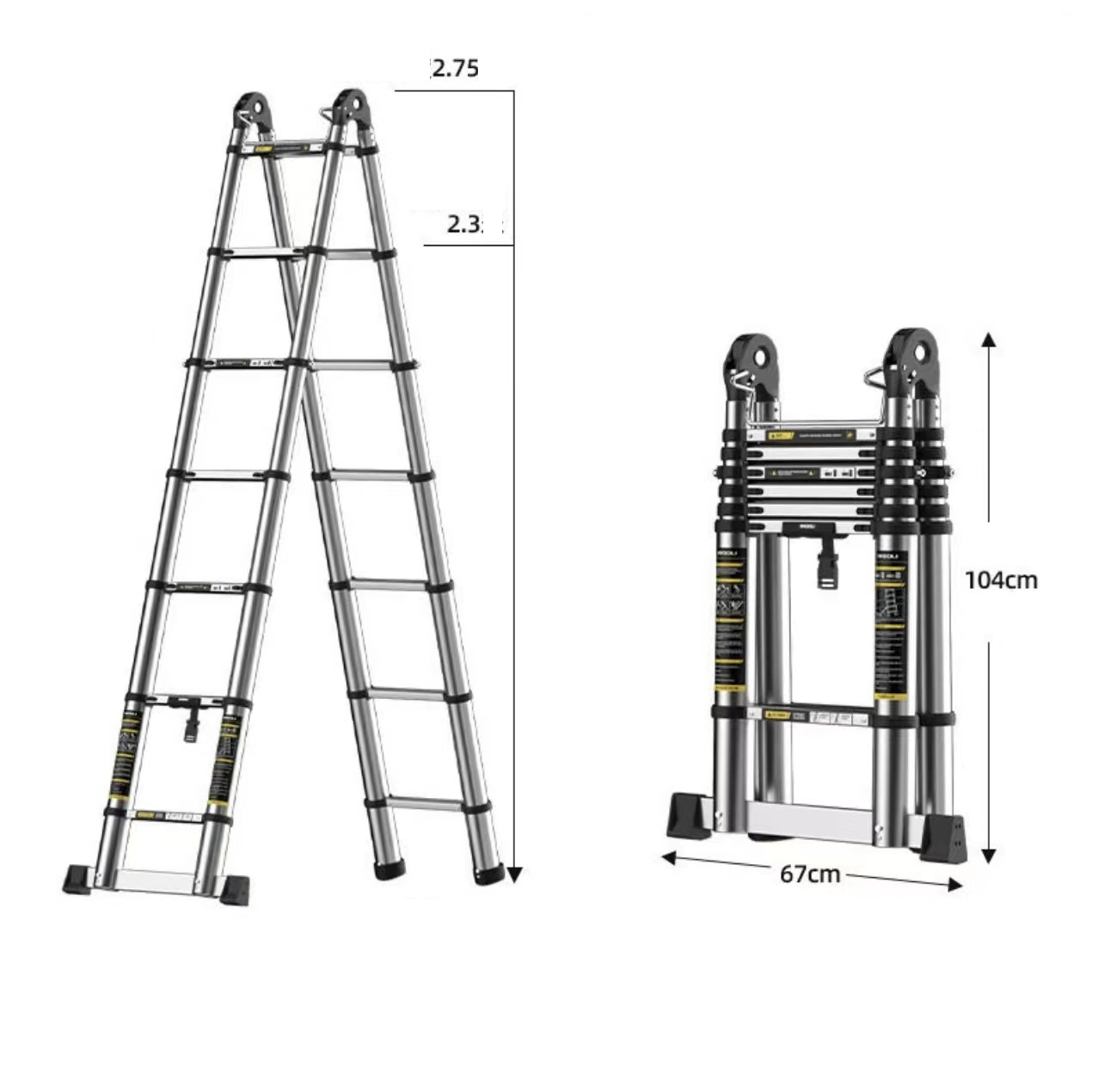 Thickened seamless steel pipe multi-functional 2.9 meters joint ladder