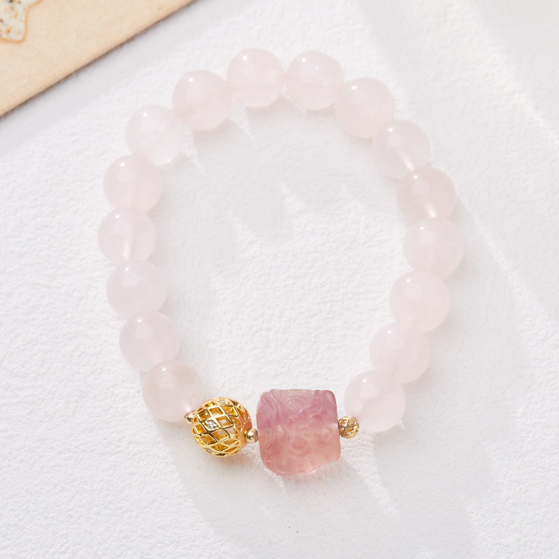 10mm Rose Quartz Rhodochrosite