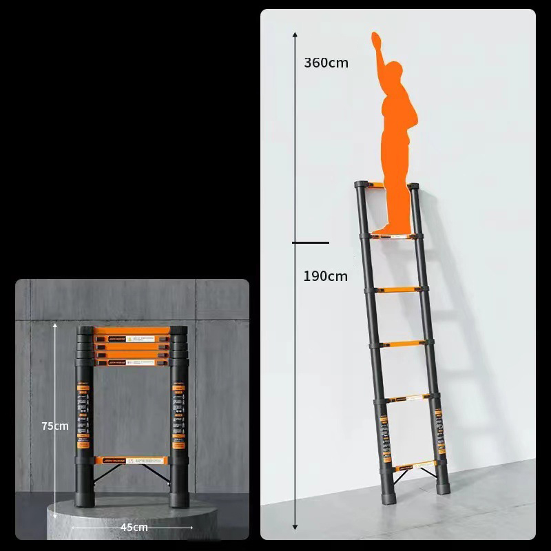 Stiffened steel ladder 2.3 m