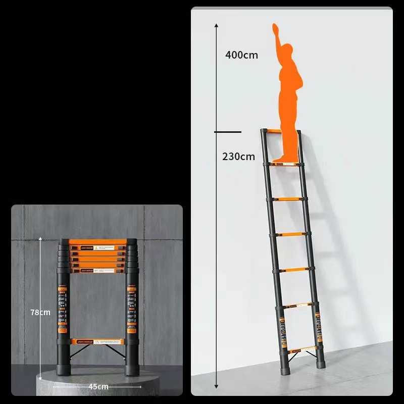 Stiffened steel ladder 2.7 m