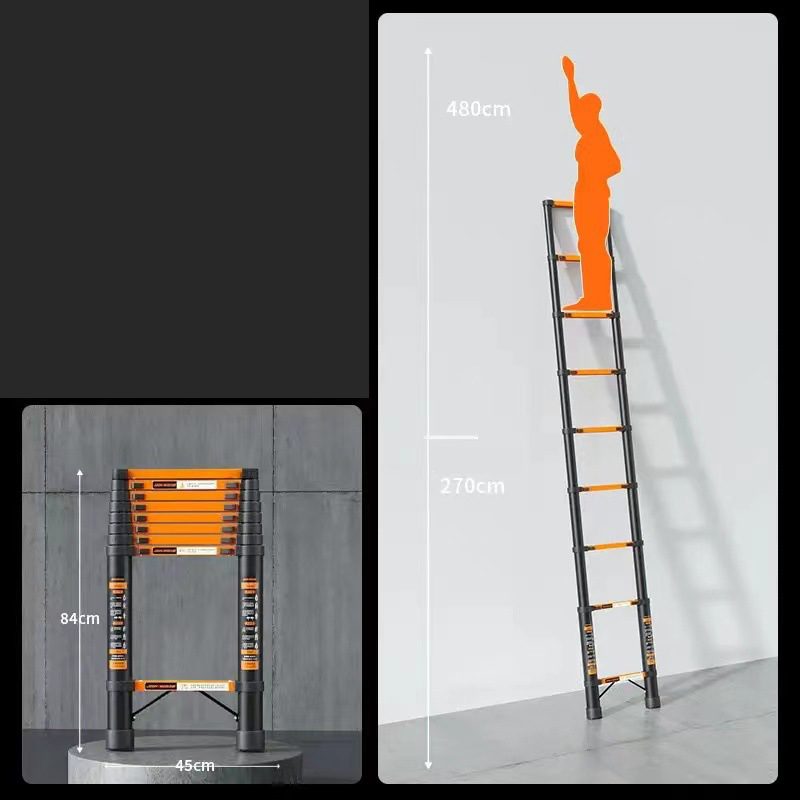 Stiffened steel ladder 3.5 m