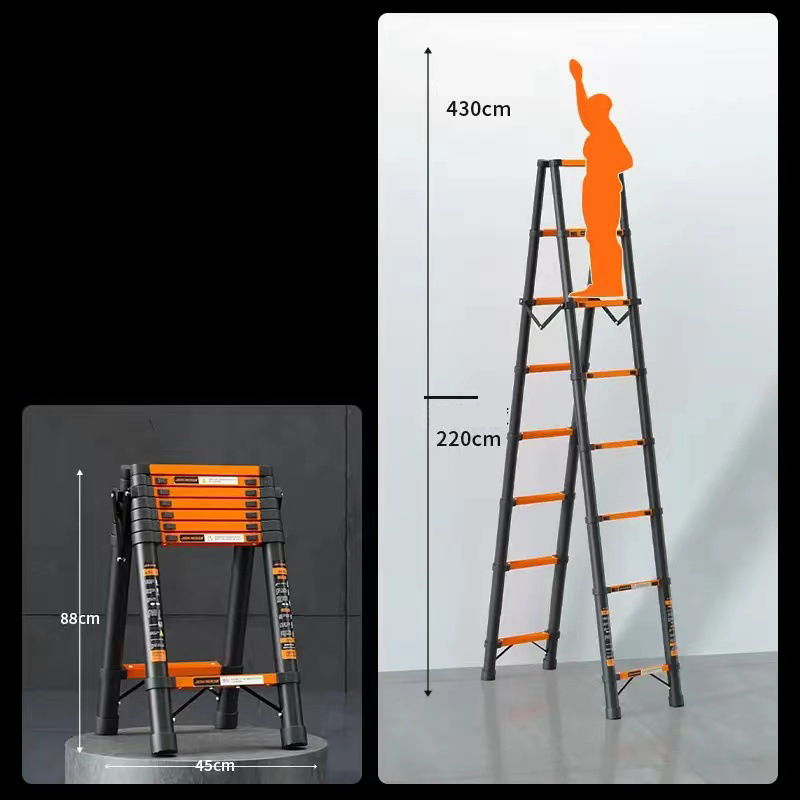 Reinforced and hardened steel ladder 3.1 meters