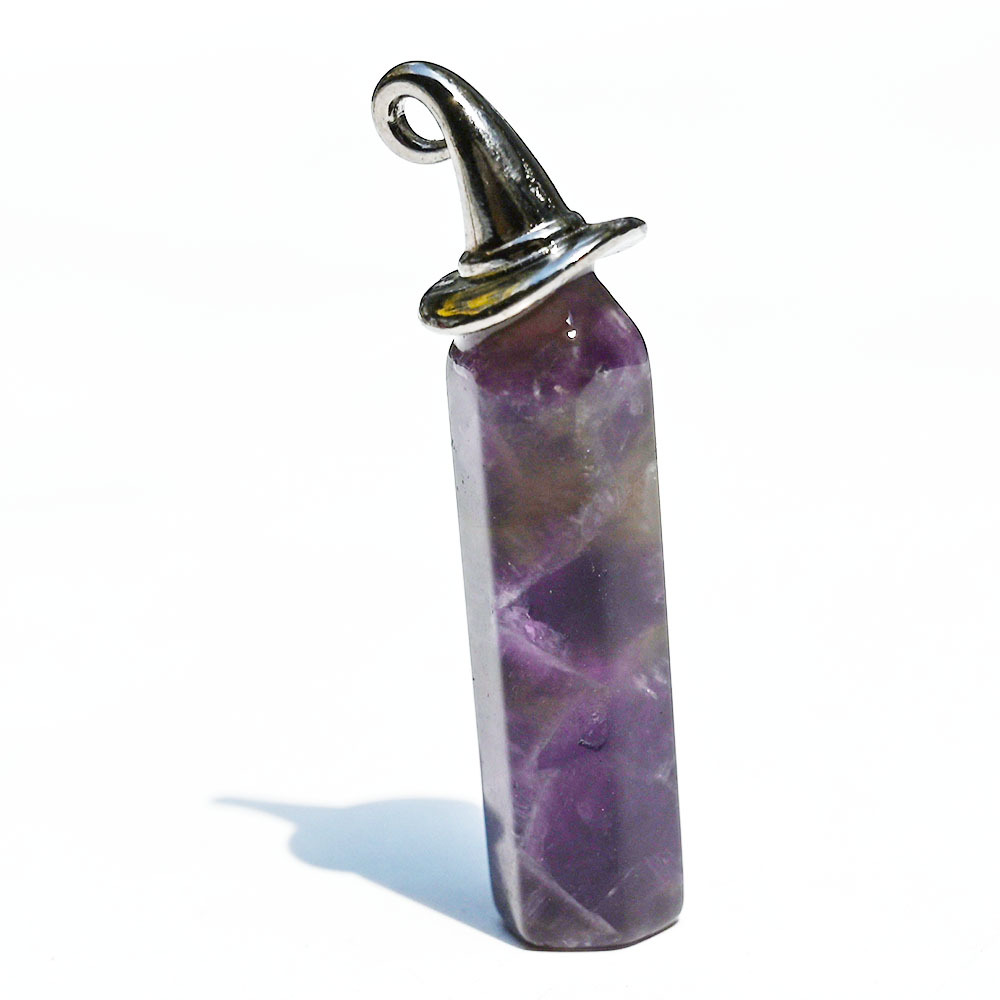 2:Hexagonal prism single cusp amethyst about 10*40mm