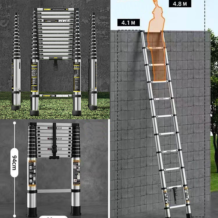 [High quality stainless steel] 4.3m straight ladder