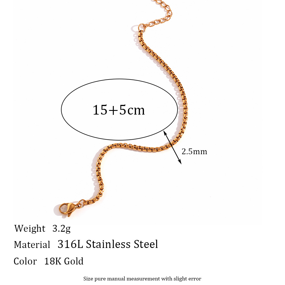 2.2mm Hammer round imitation pearl chain - Gold br