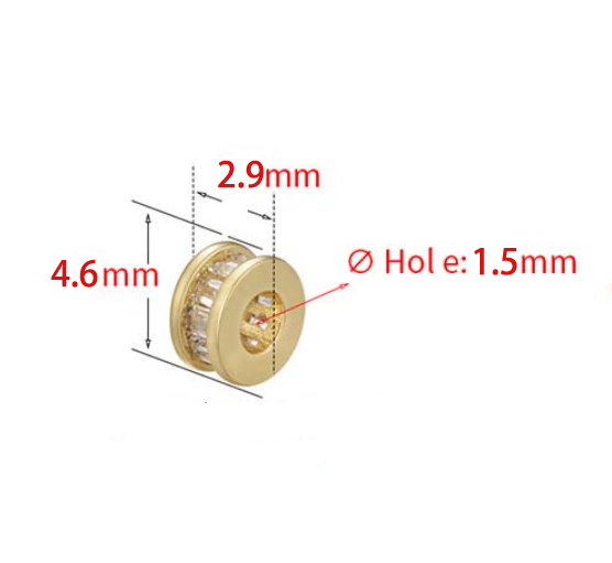 gold 4.6*2.9mm