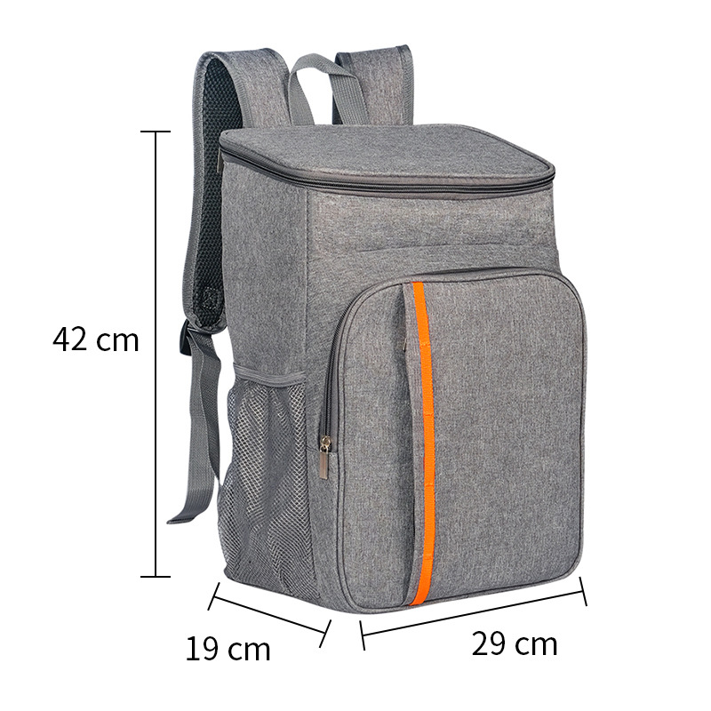 Backpack heat preservation bag color gray