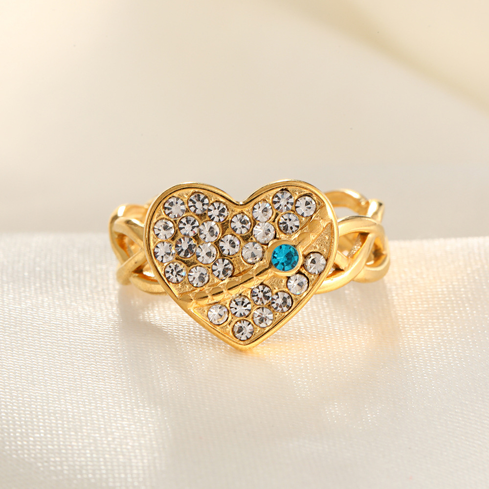 18k true gold love blue diamond