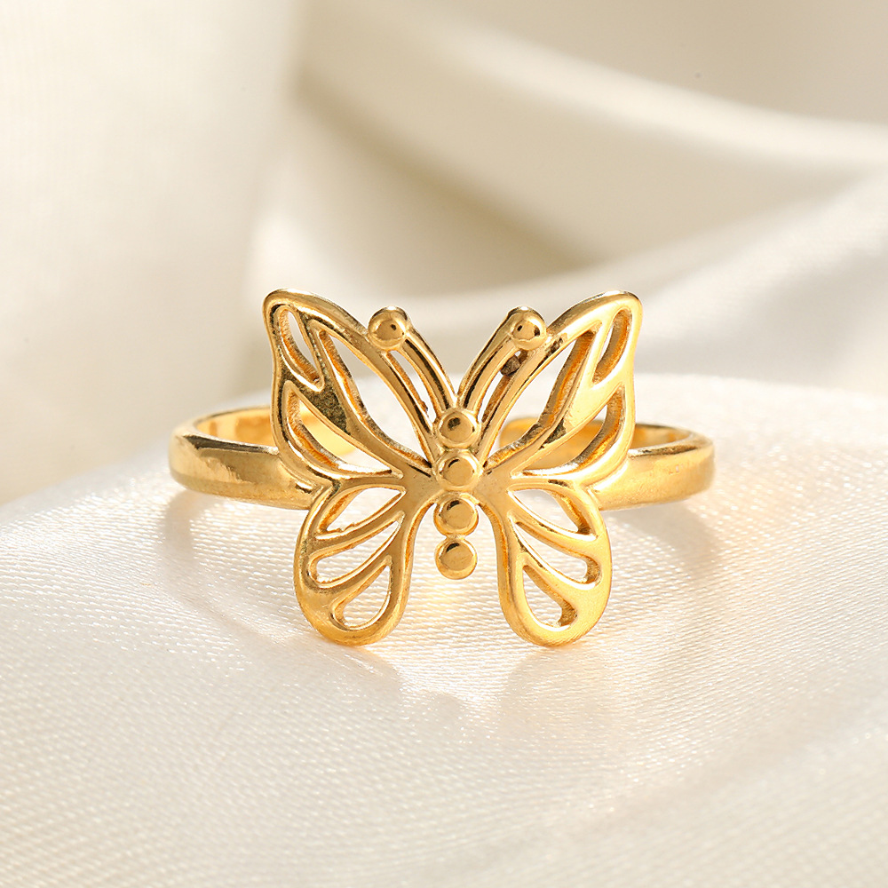 18k true golden butterfly