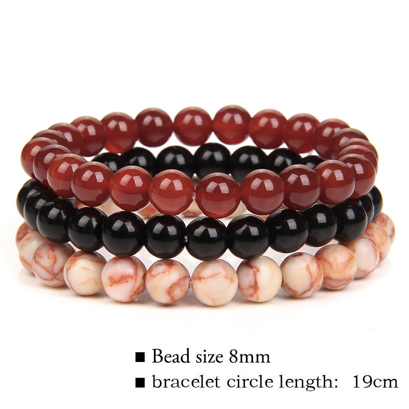 4:Red agate red network stone bright black