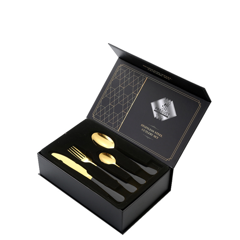 Small clamshell black gold 16pcs