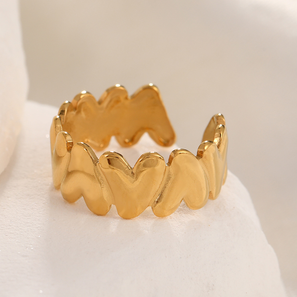 18k true gold love pure color overlap