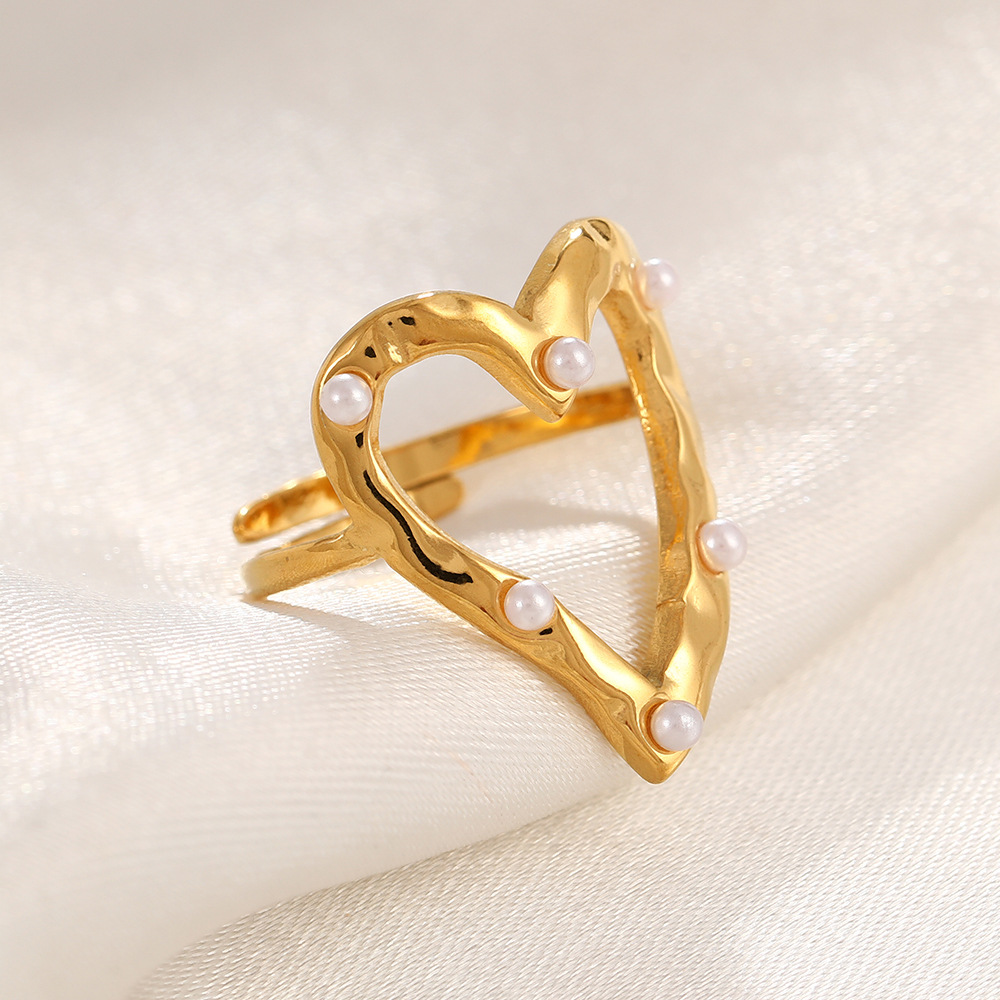 18k gold heart-loving pearl