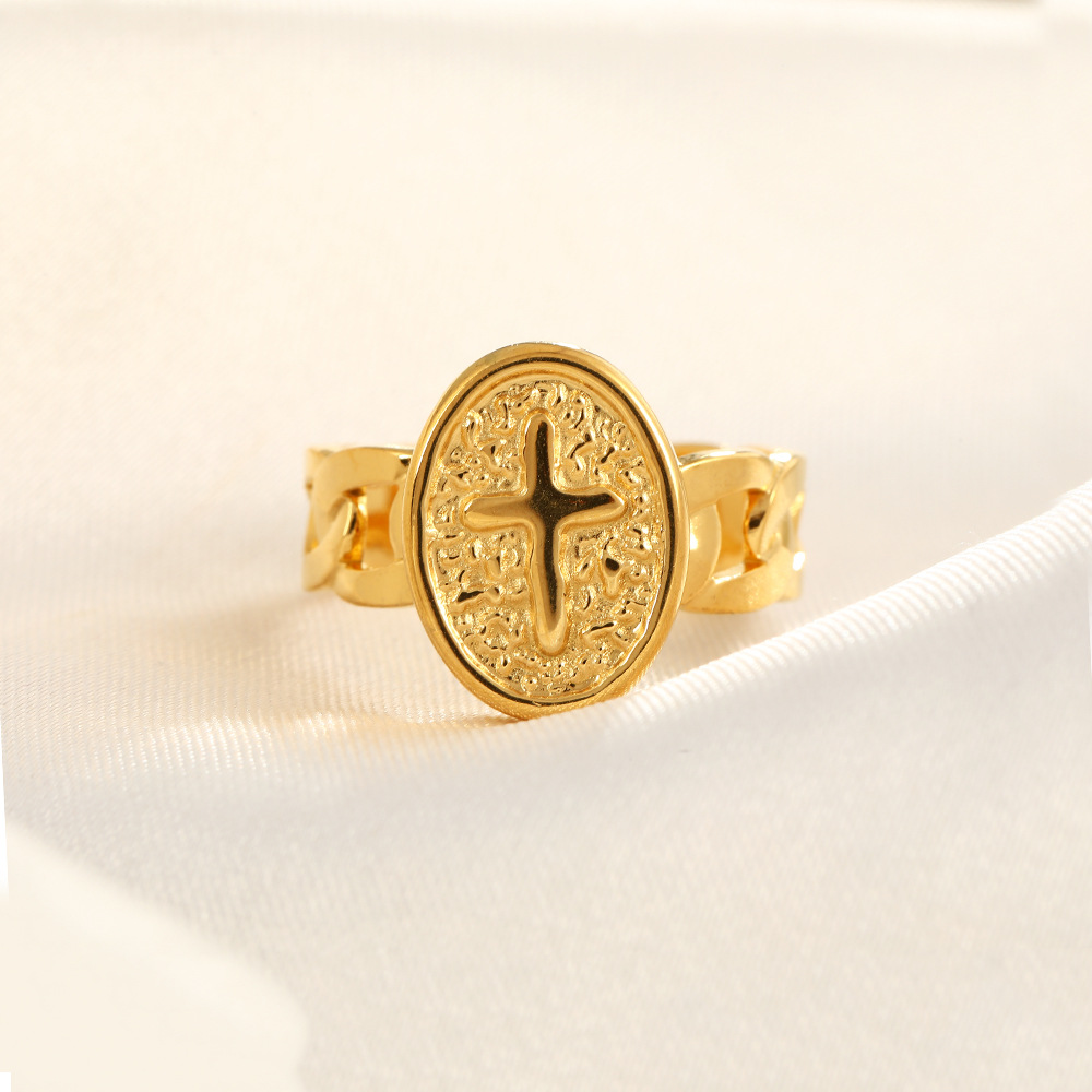 18k gold cross