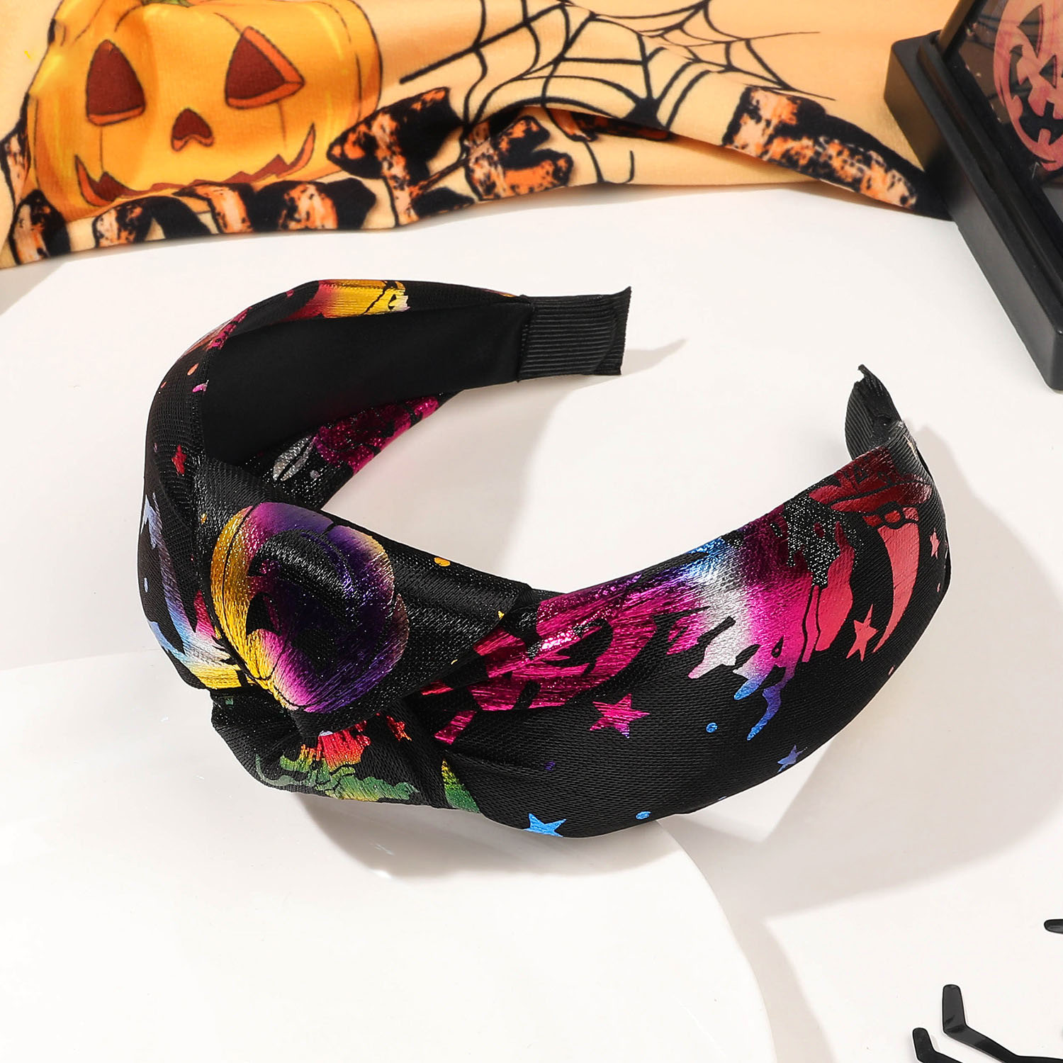 1:Twisted Hair Hoop - Colorful Pumpkin