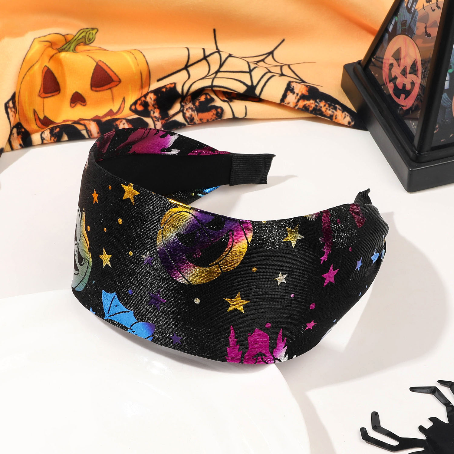 11:Wide-brimmed Hairpin - Colourful Pumpkin