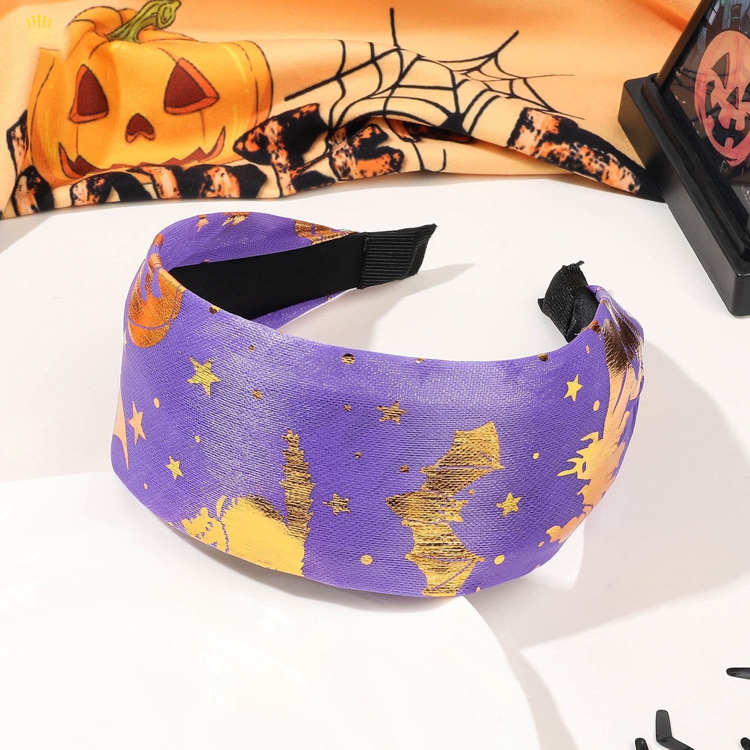 12:Wide-rim Hairpin - Purple Pumpkin