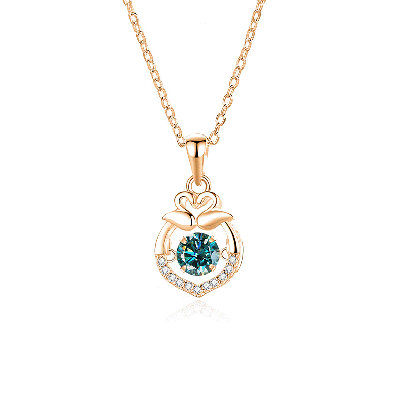 8:FDTD-022- Mossan Green diamond rose gold