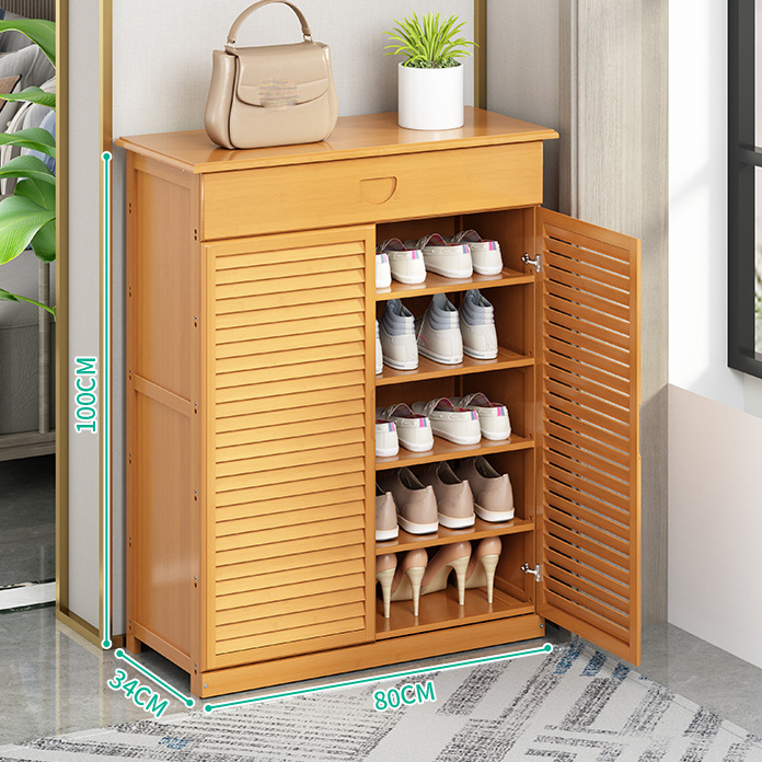 Primary color enhanced -80 single draw five-layer shoe cabinet