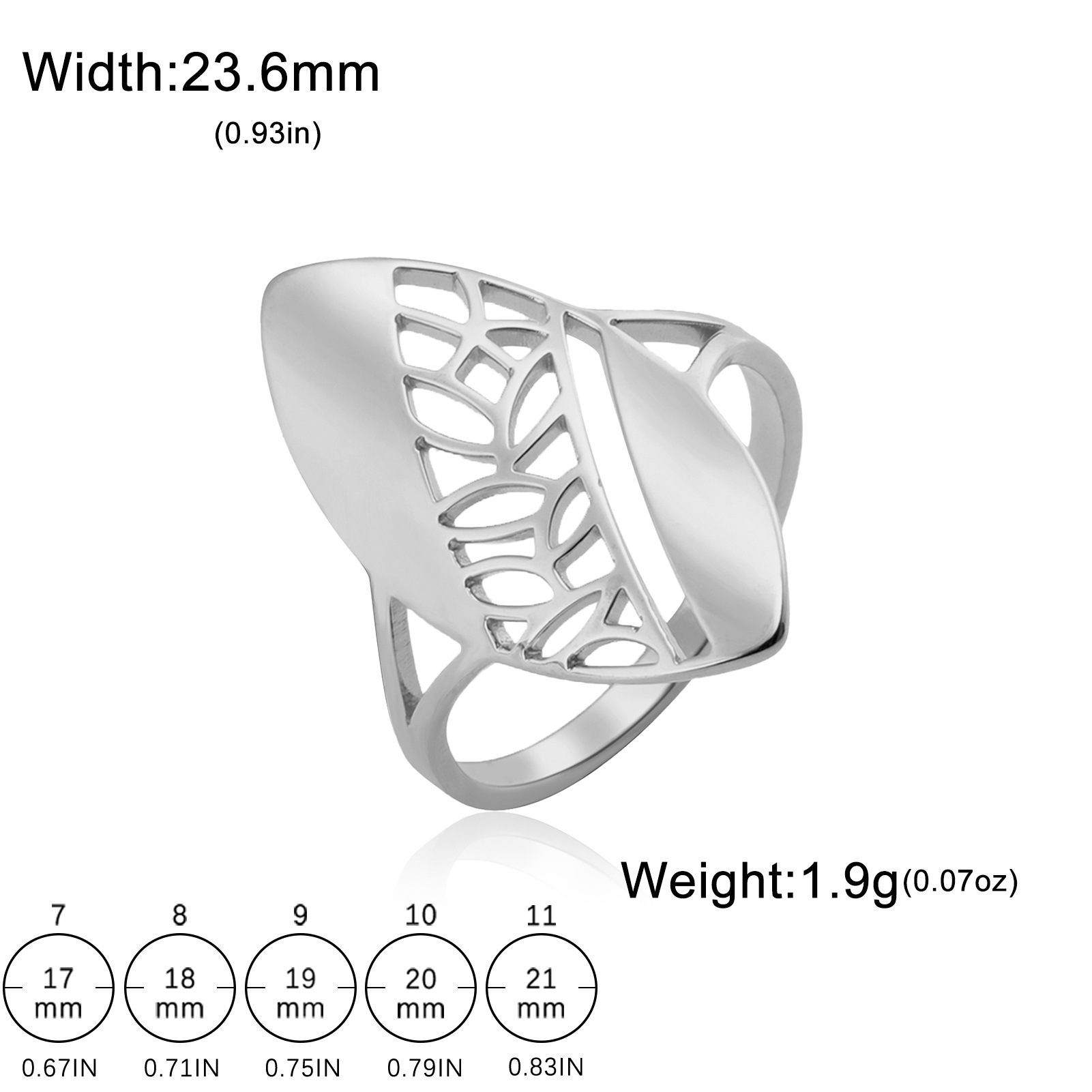 steel color US Size #7