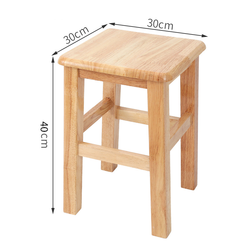 Bold square stool 40CM wood color 30X30