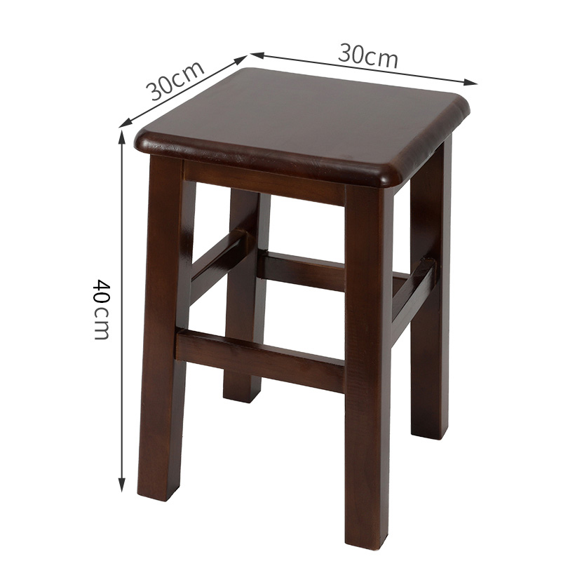 Bold square stool 40CM walnut color 30X30