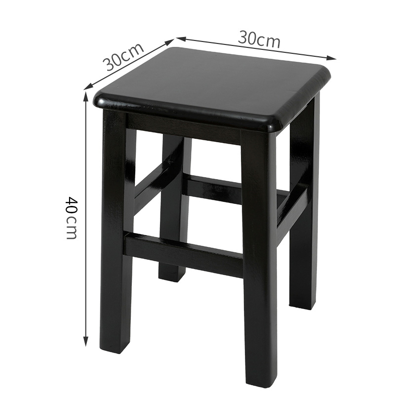 Bold square stool 40CM black 30X30