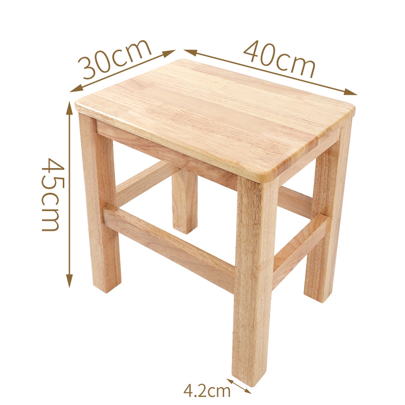 Rectangular large fat stool 45CM wood color 40X30