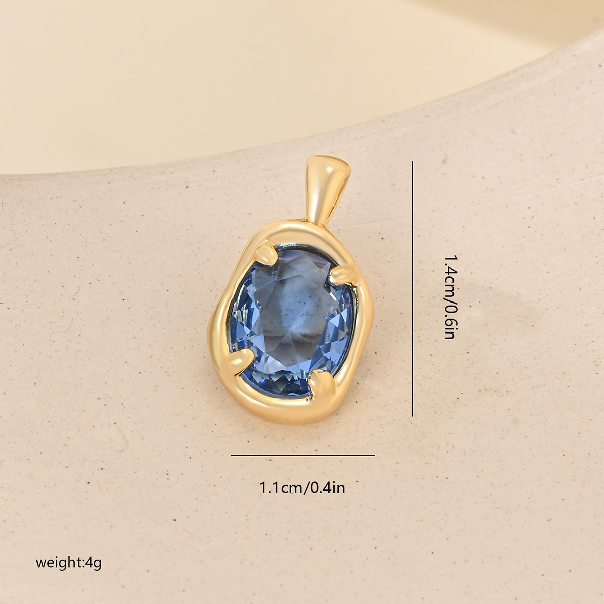 Gold blue diamond