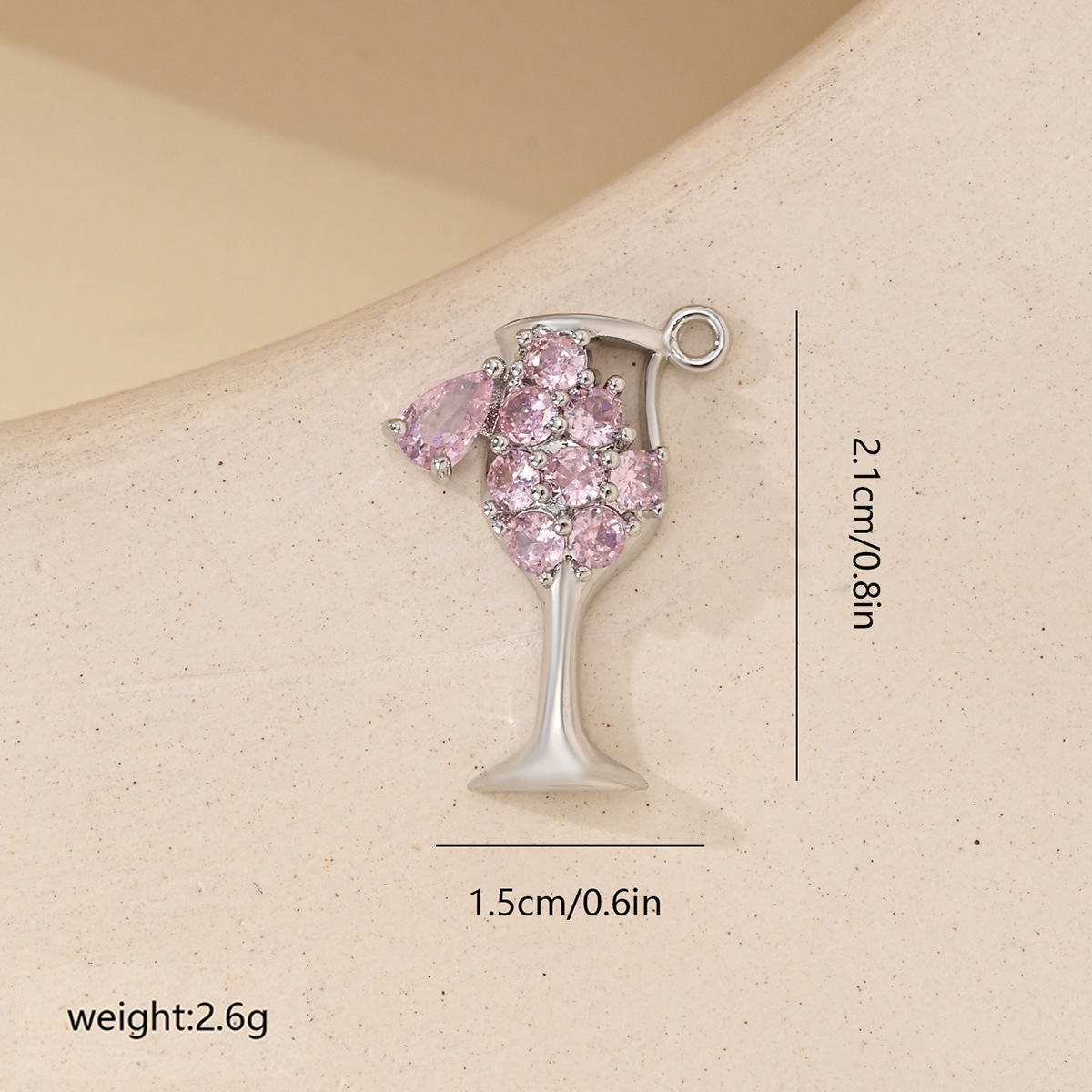 White gold pink diamond