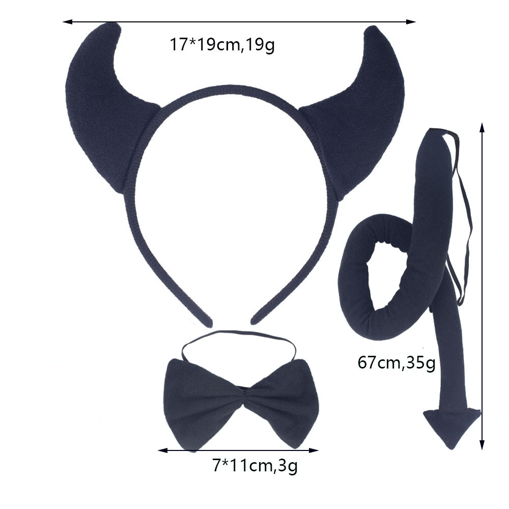 Black Bull Horn Three Piece Set