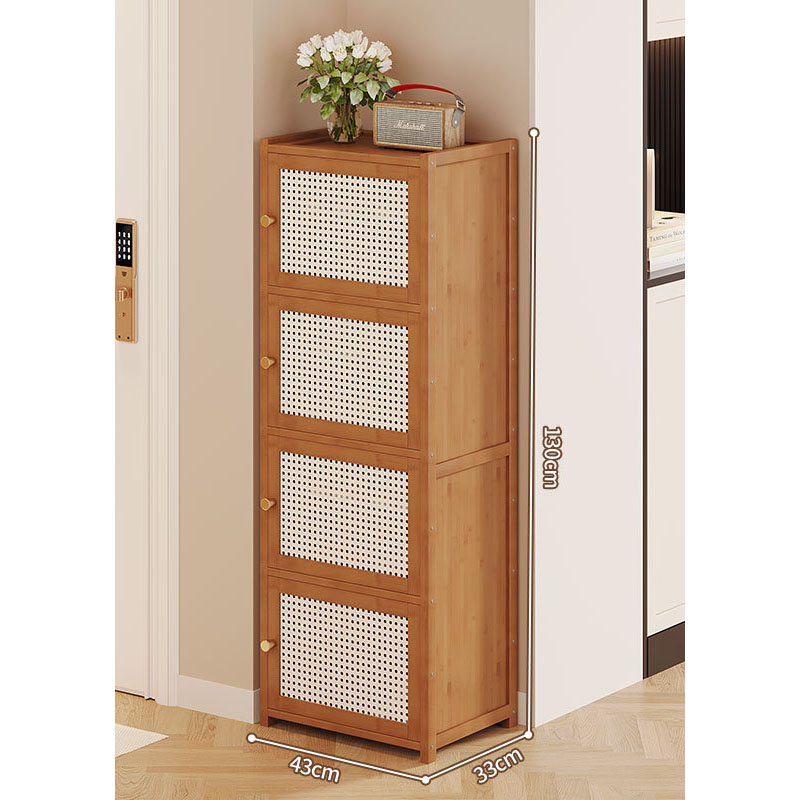 8 layer brown plastic rattan door